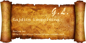 Gajdics Leopoldina névjegykártya